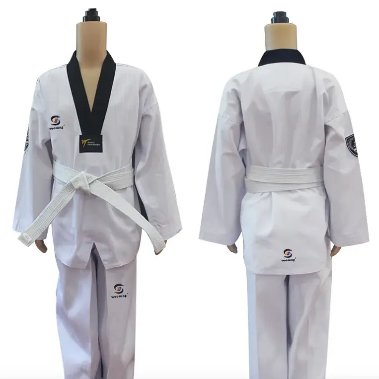 Dobok Blanco (con Cuello-V Negro)