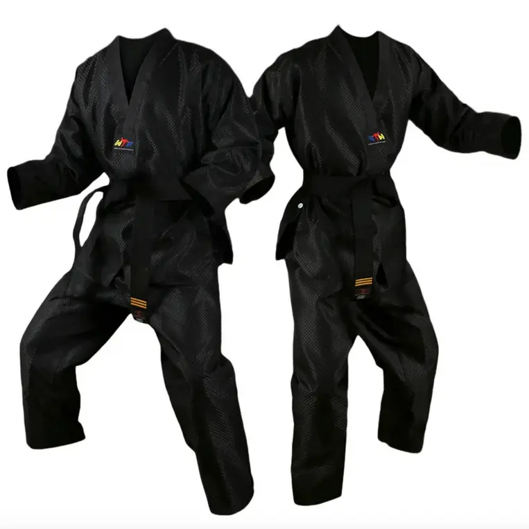 Dobok Negro (con Cuello-V Negro)