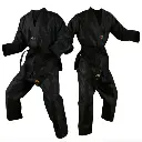 Dobok Negro (con Cuello-V Negro)
