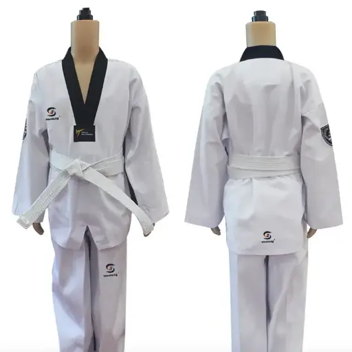 Dobok Blanco (con Cuello-V Negro)